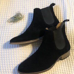 Top Man Black Suede Chelsea Boots